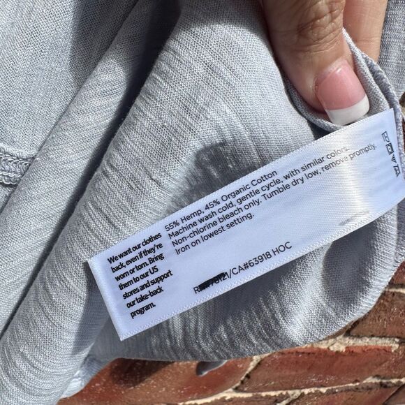 Eileen Fisher Womens $148 hemp Organic Cotton Slub V-Neck Boxy Top 2X NEW - Picture 5 of 8